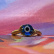 Evil Eye Ring (Gold, Blue)